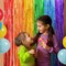Rainbow Foil Fringe Curtains, 2 Pack Rainbow Party Decorations 3.3x6.6ft Tinsel Metallic Streamers Holiday Photo Booth Props Backdrop for Birthday Wedding Engagement Bridal Shower